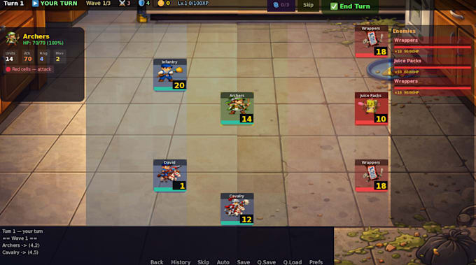 build a tactical visual novel game