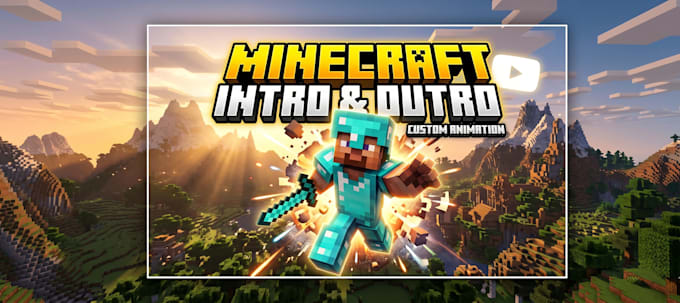 create a 3d minecraft animated intro or outro