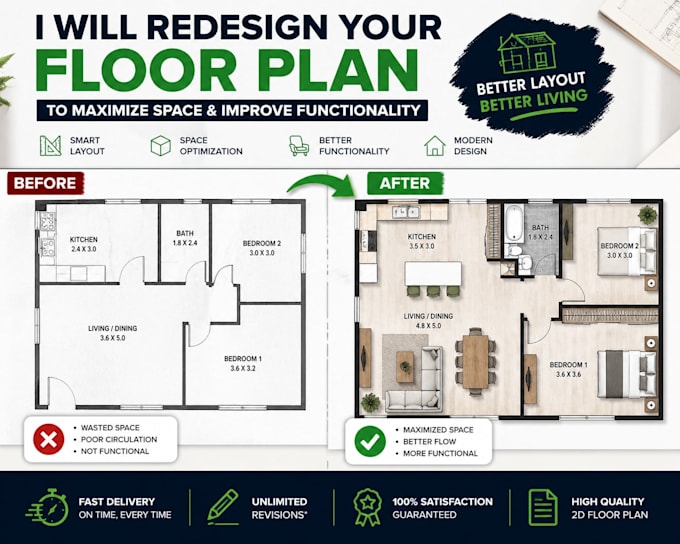 redesign your floor plan to maximize space and improve functionality