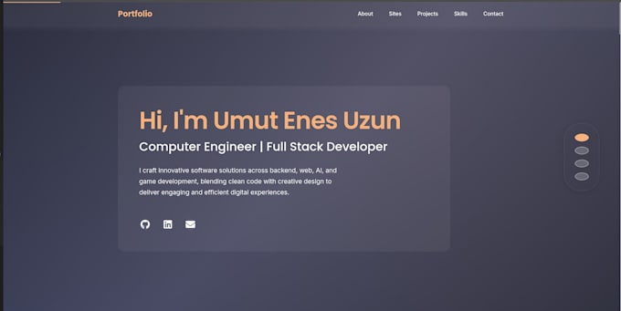 develop a webpage for business or personal portfolio