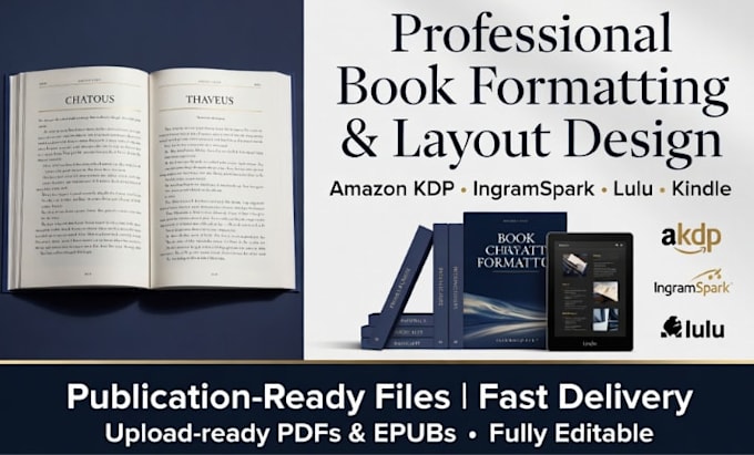 Expertly do book formatting and layout design for amazon kdp ...