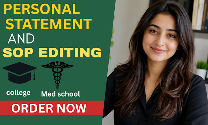 professionally proofread or edit your personal statement or statement of purpose