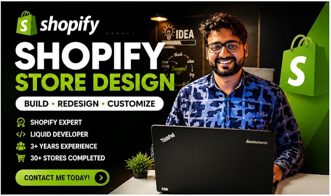 design, redesign and develop your shopify store