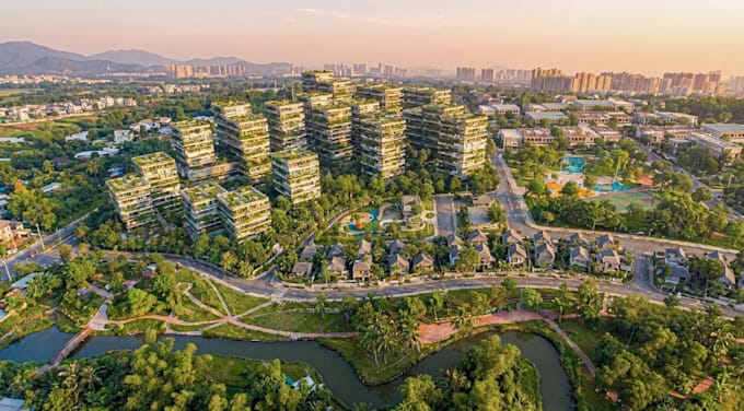 develop conceptual site plan, real estate planning, urban space landscape design