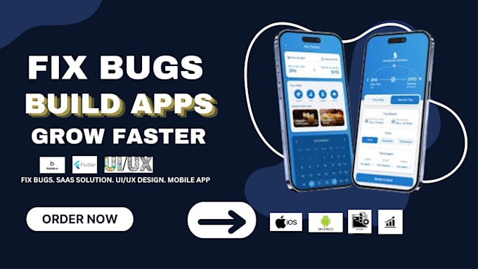 fix flutter error, android and ios app, firebase issue, mobile app bug fixing