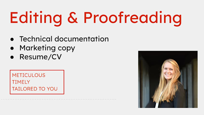 edit your technical content, resume, or application