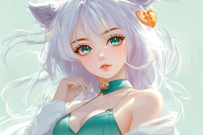 draw anime portrait with clean and soft shading
