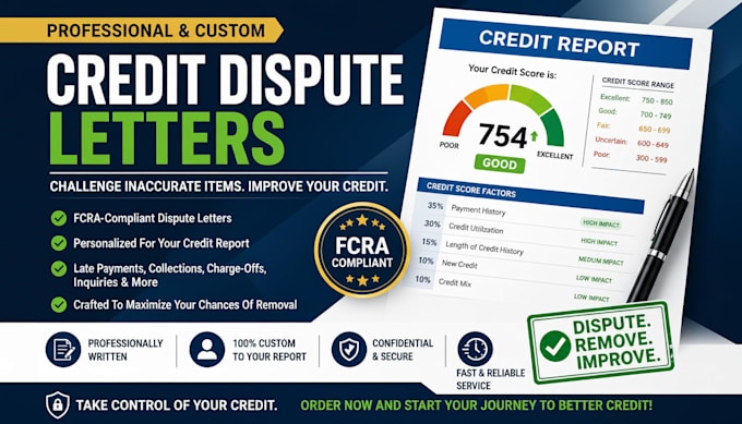 fix credit report, remove inquiries, late payment,