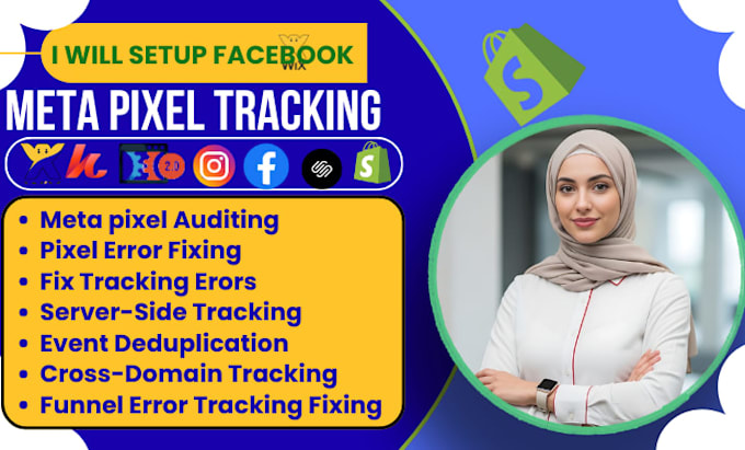 setup meta pixel tracking wordpress shopify bigcommerce wix custom websites gtm