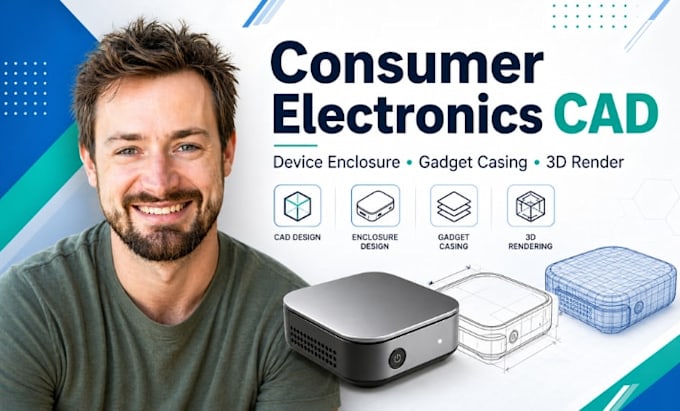 consumer electronics cad, device enclosure, gadget casing, product render 3d pro