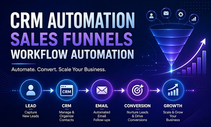 Crm automation, crm workflow, sale funnel, marketing automation email ...