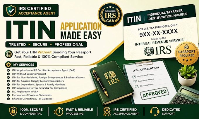 obtain itin from irs as a caa agent in 1hour