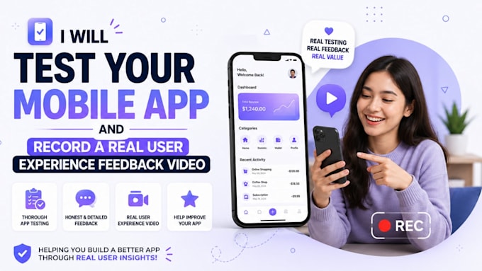 test your mobile app and record a real user experience feedback video