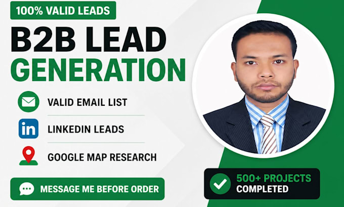 do b2b lead generation, targeted email list, and web research