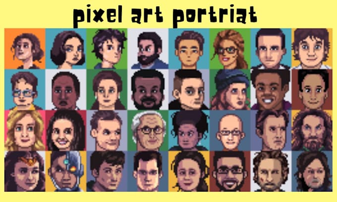 create custom pixel art portraits in any size for your profile pictures or game