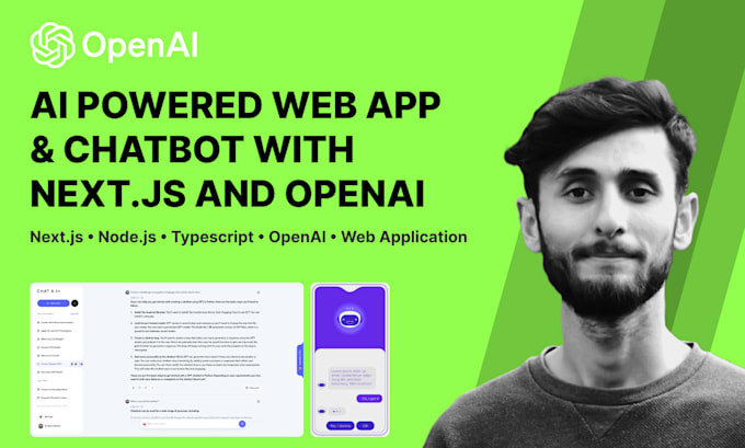 build ai powered web app and chatbot with nextjs and openai