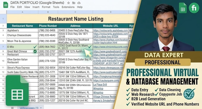 do professional b2b lead generation and data entry tasks