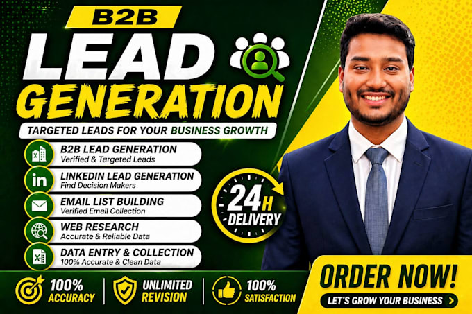 do b2b lead generation , linkedin lead generation , email list building
