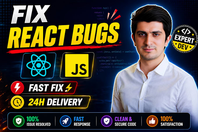 fix react js, next js, javascript bugs frontend errors fast