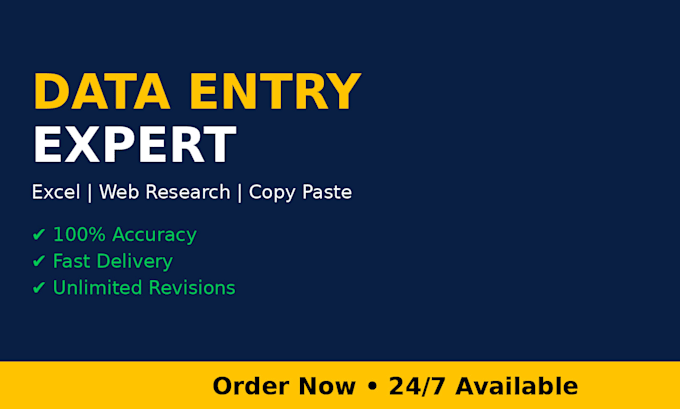 do accurate data entry and excel work fast