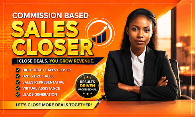 commission based sales closer high ticket sales representative b2b sales online