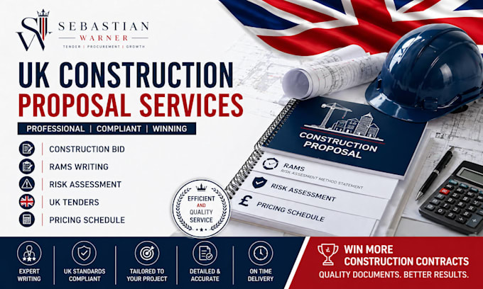 write UK construction proposal, risk assessment rams, pricing schedule