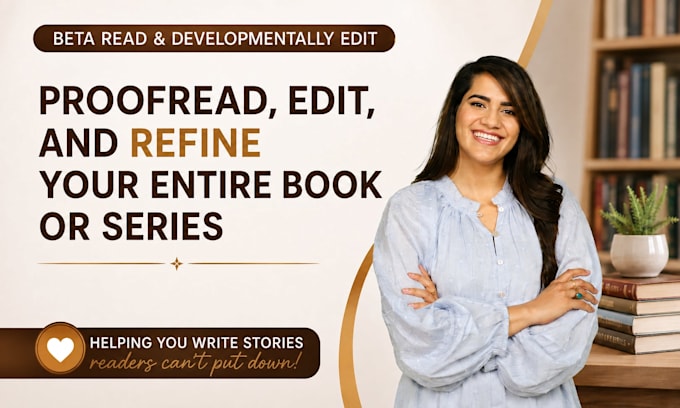 proofread, edit, and refine your entire book or series for publication