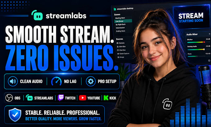 create professional stream overlay package for twitch gamers