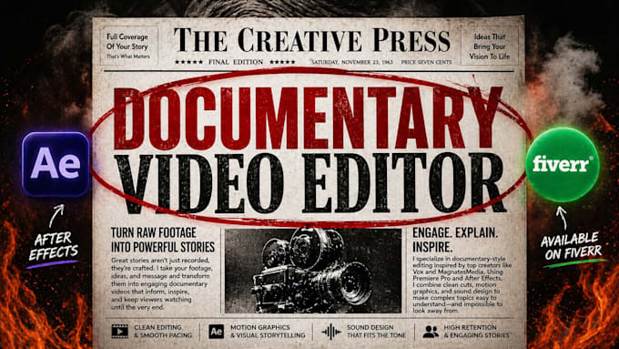 edit youtube documentaries with vox style storytelling