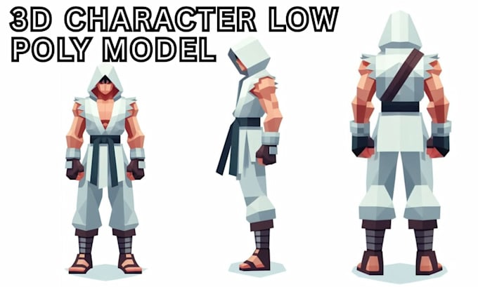 model retro low poly ps1 ps2 3d character game and animation