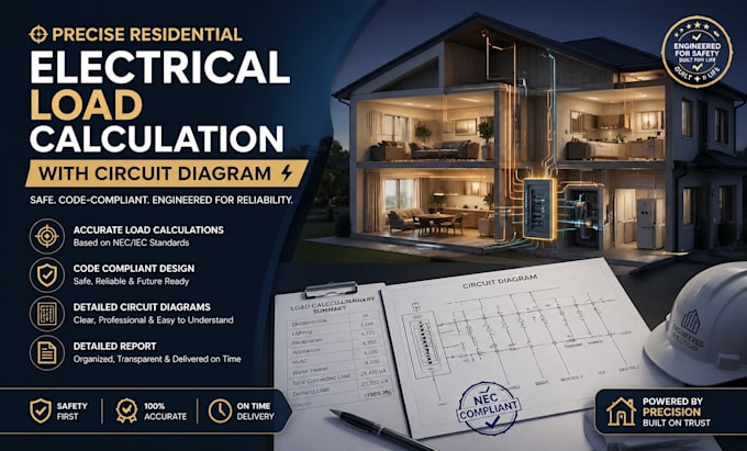Prepare residential electrical load calculation with circuit diagram ...