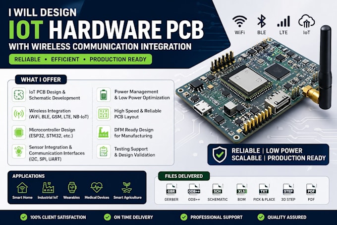 design iot hardware pcb with wireless communication integration