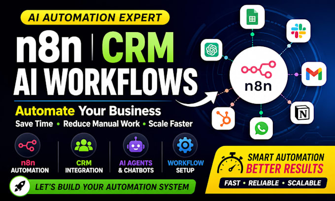 Build n8n ai automation crm workflow and ai voice agent by Anna_techie ...