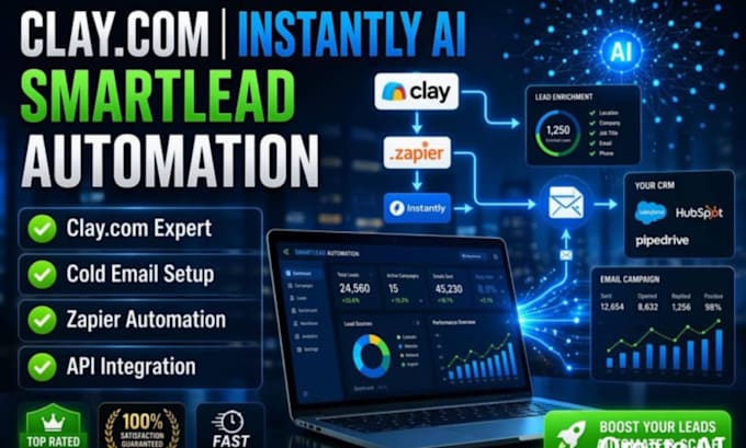 do claycom instantly ai zapier smartlead lemlist API automation