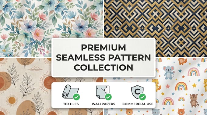 design seamless vector patterns for your textiles, packaging and products