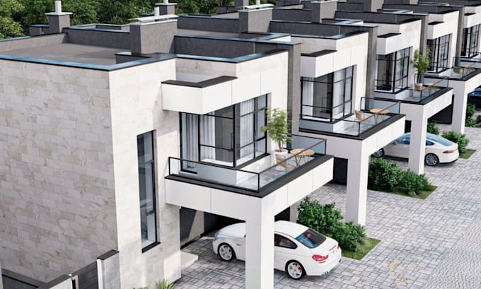 do interior exterior design and photorealistic 3d architectural rendering