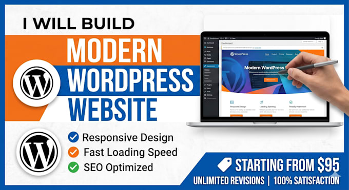 create wordpress elementor website, build blog website