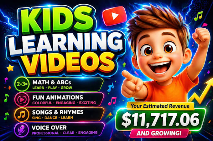 create 2d animation kids learning videos