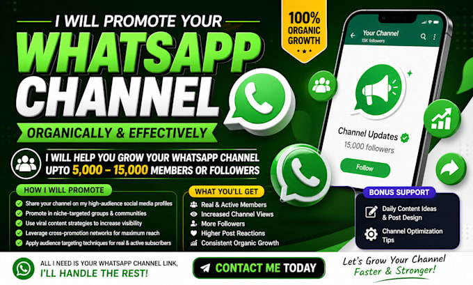 do organic whatsapp channel promotion