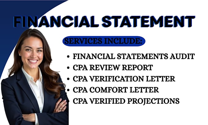 prepare financial statement CPA review reports and verified financial projection