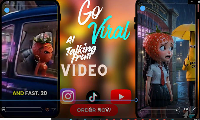 create viral ai talking object and fruit animation shorts