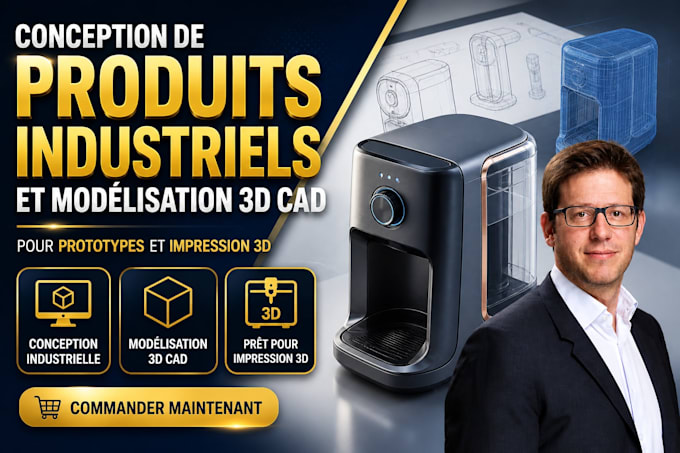 Do industrial product design and 3d cad modeling for prototypes and 3d ...