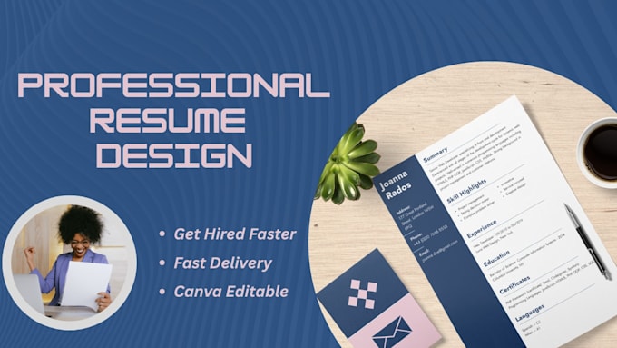 design a professional resume CV using canva