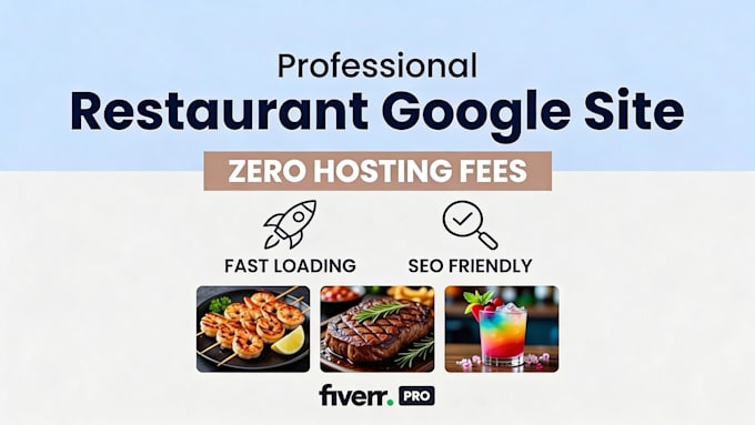 design a restaurant website using google site
