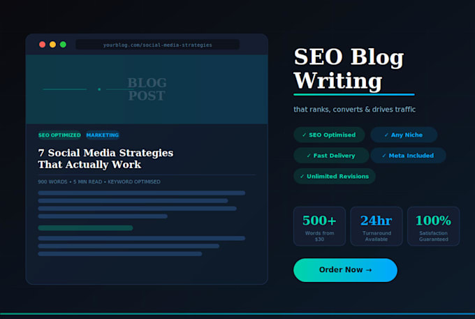 write SEO blog posts and compelling copy that converts