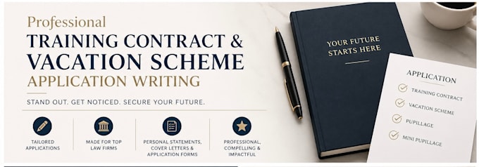 write your training contract or vacation scheme application