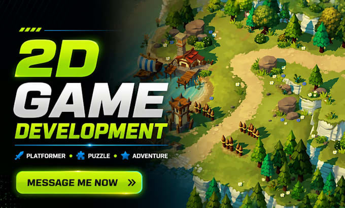 do custom 2d game development, 2d game art design, platformer game developer