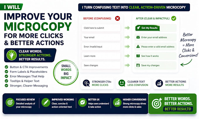 improve your buttons and microcopy for more clicks