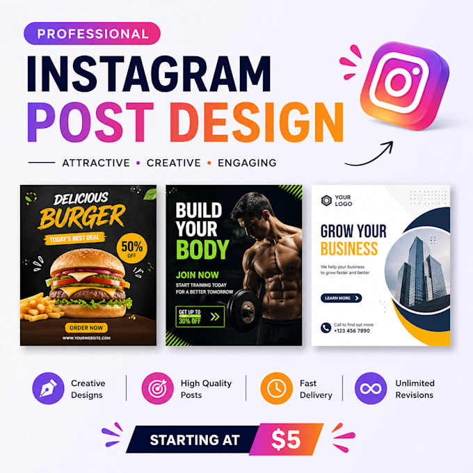 attractive instagram posts using canva