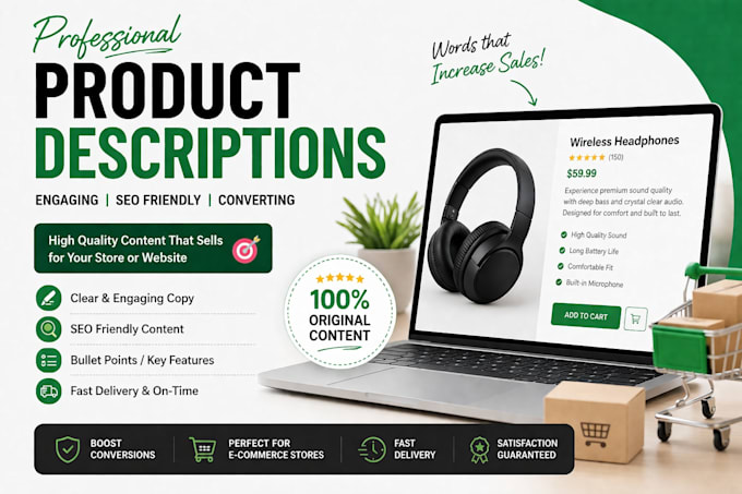 write product descriptions for ecommerce stores